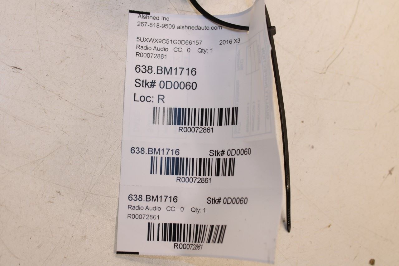 2011-2017 BMW X3 xDrive28i Harman Audio Radio Receiver 65129387568 OEM