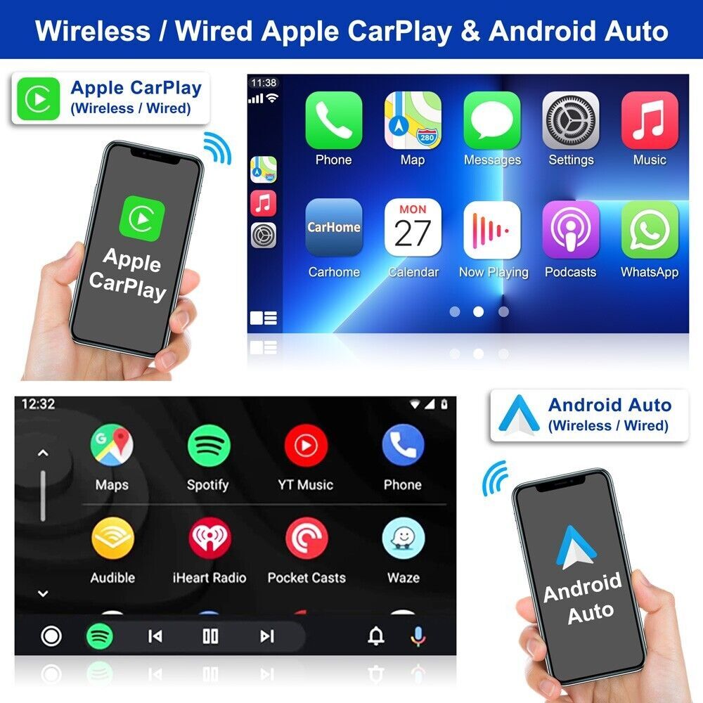 Apple Carplay WiFi For Toyota Corolla 2009-2013 Android 13. Car Stereo Radio GPS