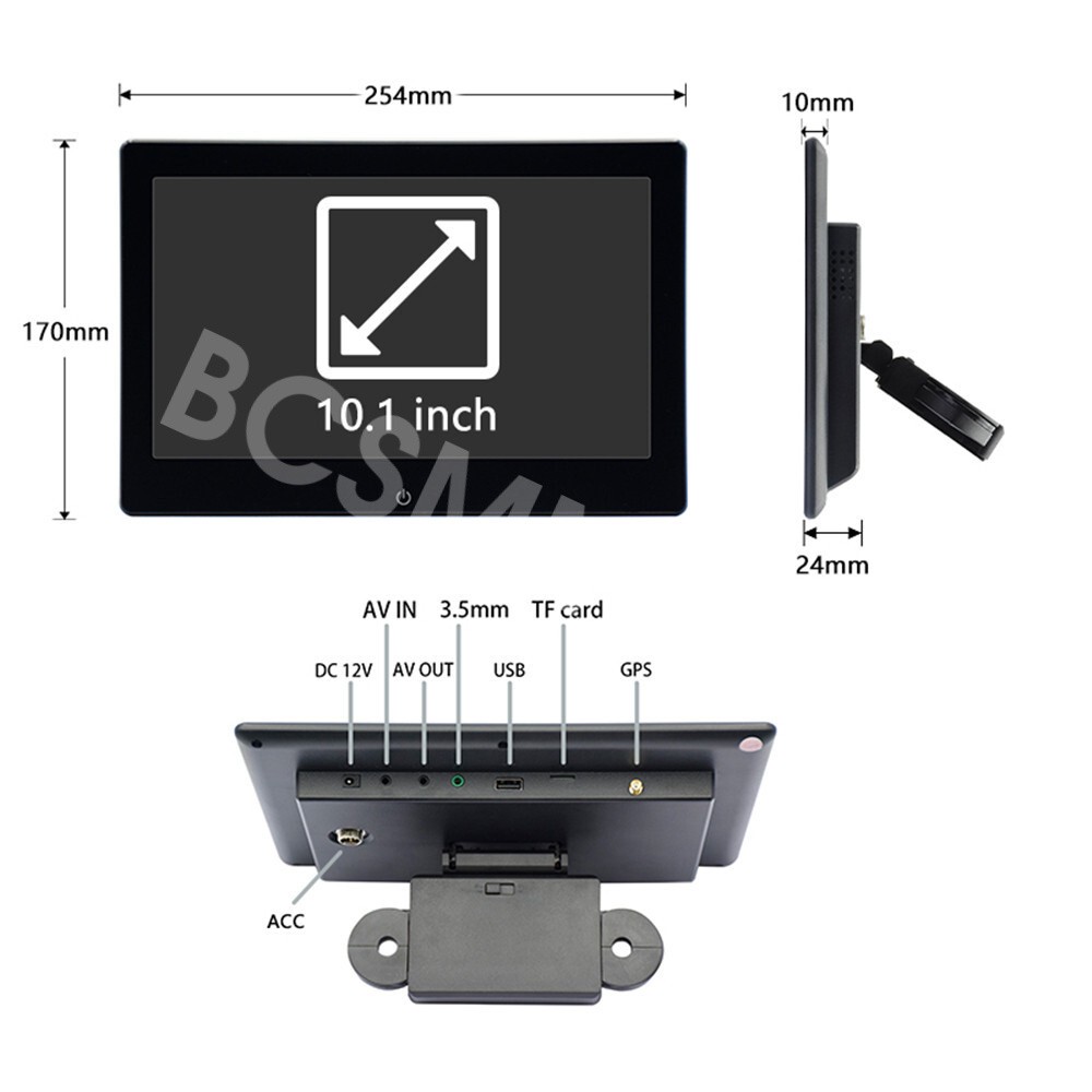 10.1in Touch Screen Headrest Monitor Car Rear Seat Entertainment TV Player WIFI