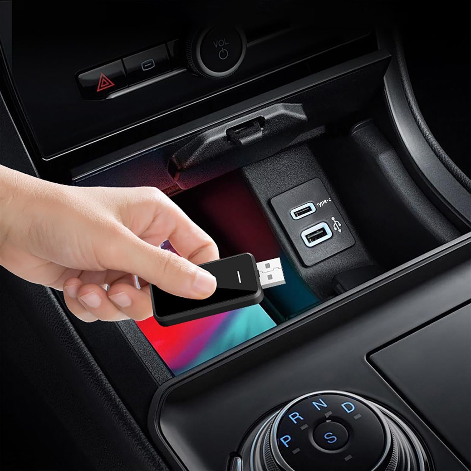 Wireless CarPlay Adapter for Apple iPhone & Android Auto USB Adapter Plug & Play