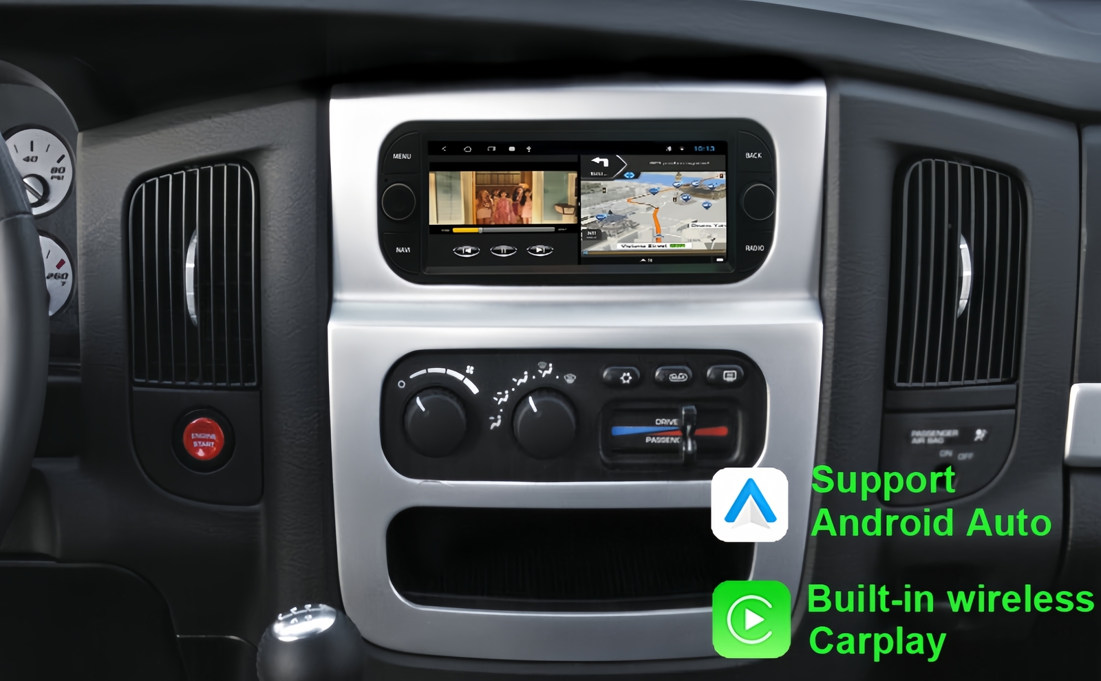 6.86″ Radio For Dodge Ram 1500 2500 3500 2002-2005 Carplay Android 13 GPS Player