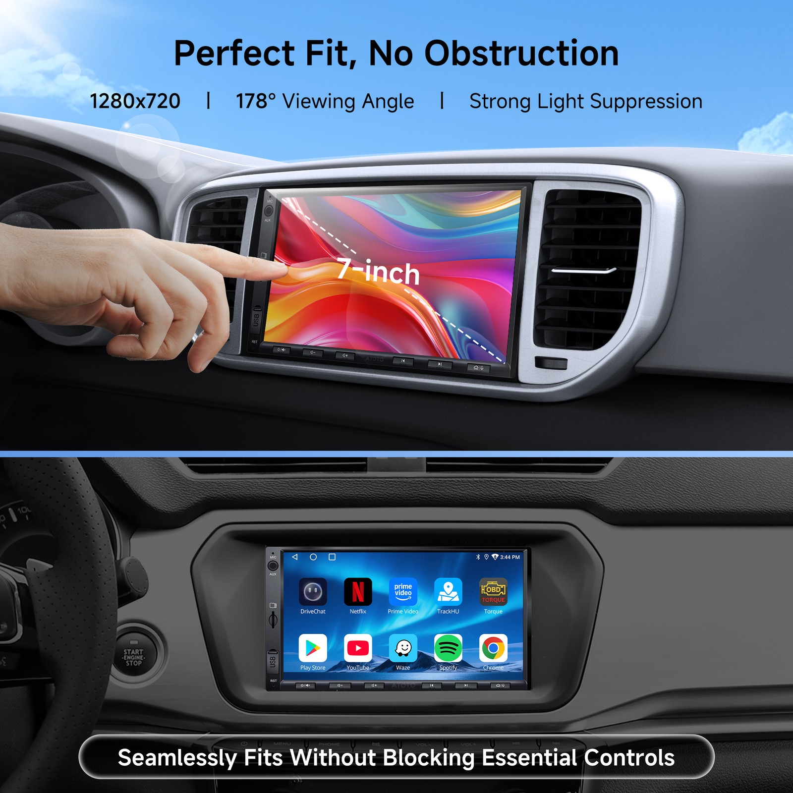 NEW ATOTO F7 SE 7IN 2DIN Car Stereo Audio Reciver CarPlay/Android Auto/Bluetooth