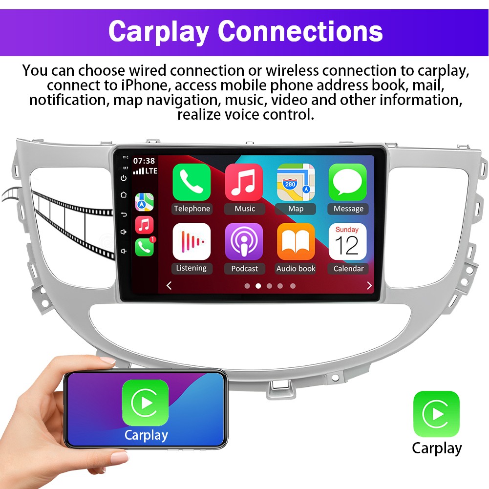 Android 13 Carplay Android Auto Head Unit 9inch For Hyundai Genesis Rohens 09-14