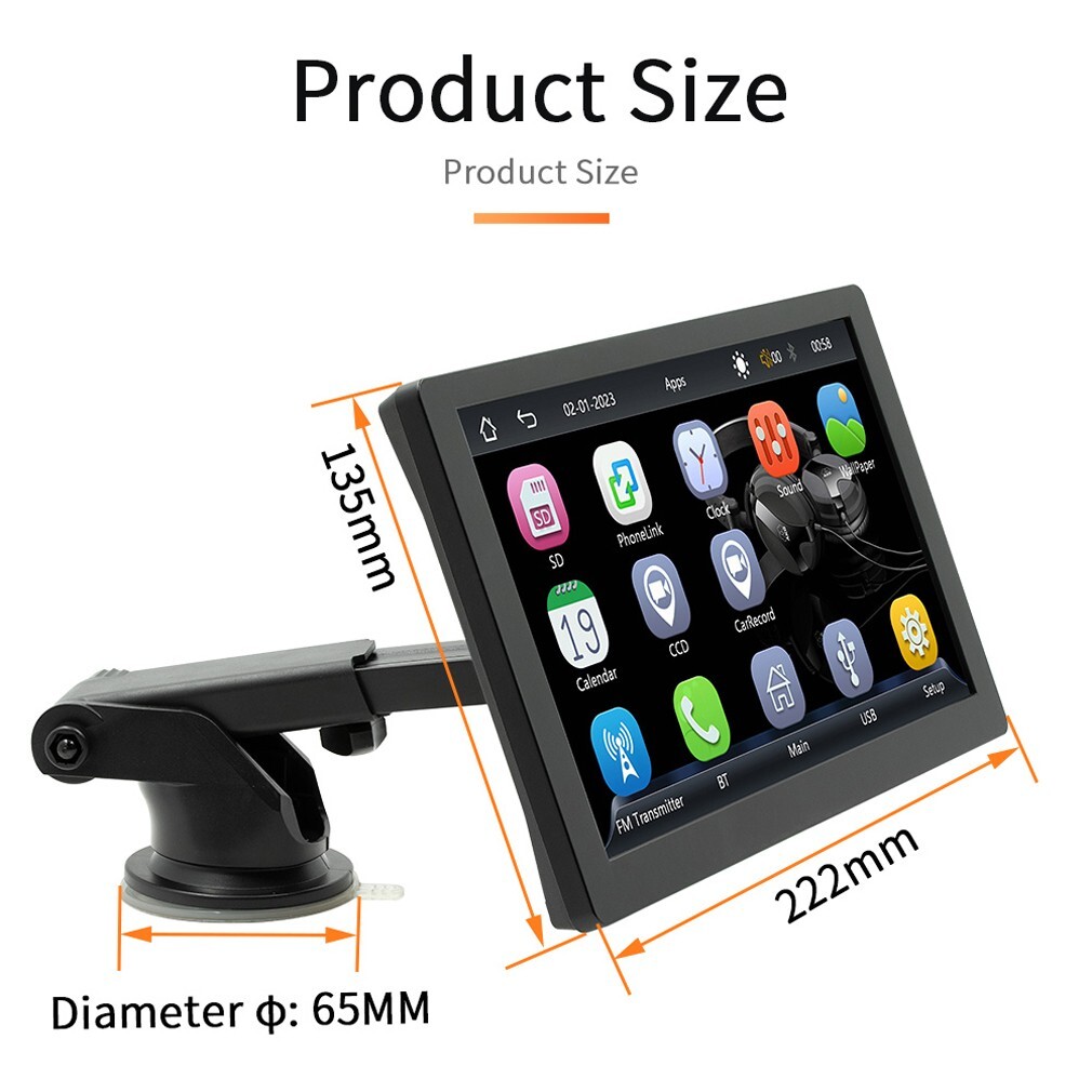 9Inch Car Stereo MP5 Player For Wireless Carplay/Android Auto BT 5.0 Mirror link