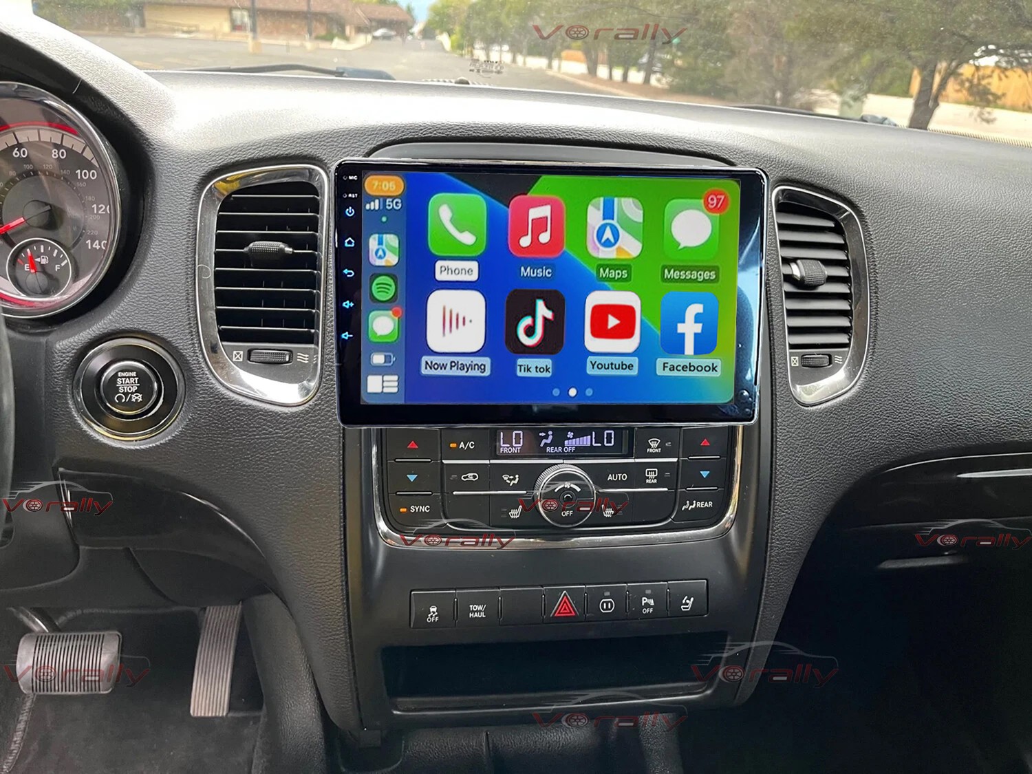 For 2011-2013 Dodge Durango Wifi CarPlay Car Radio GPS Stereo Android 15 4+64G