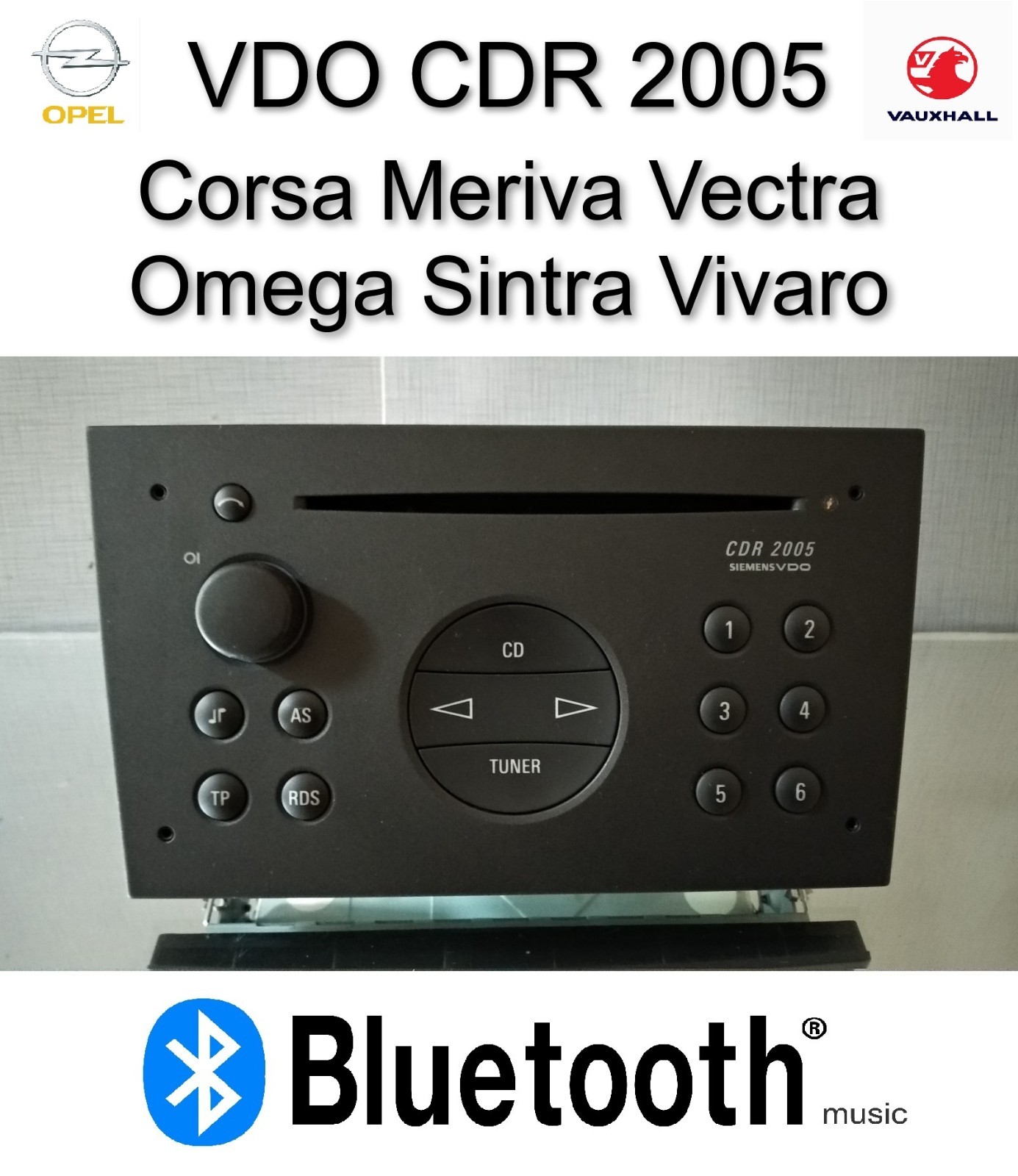 Opel OEM Radio CDR 2005 Siemens VDO Bluetooth Corsa C Meriva A Vectra C Omega B