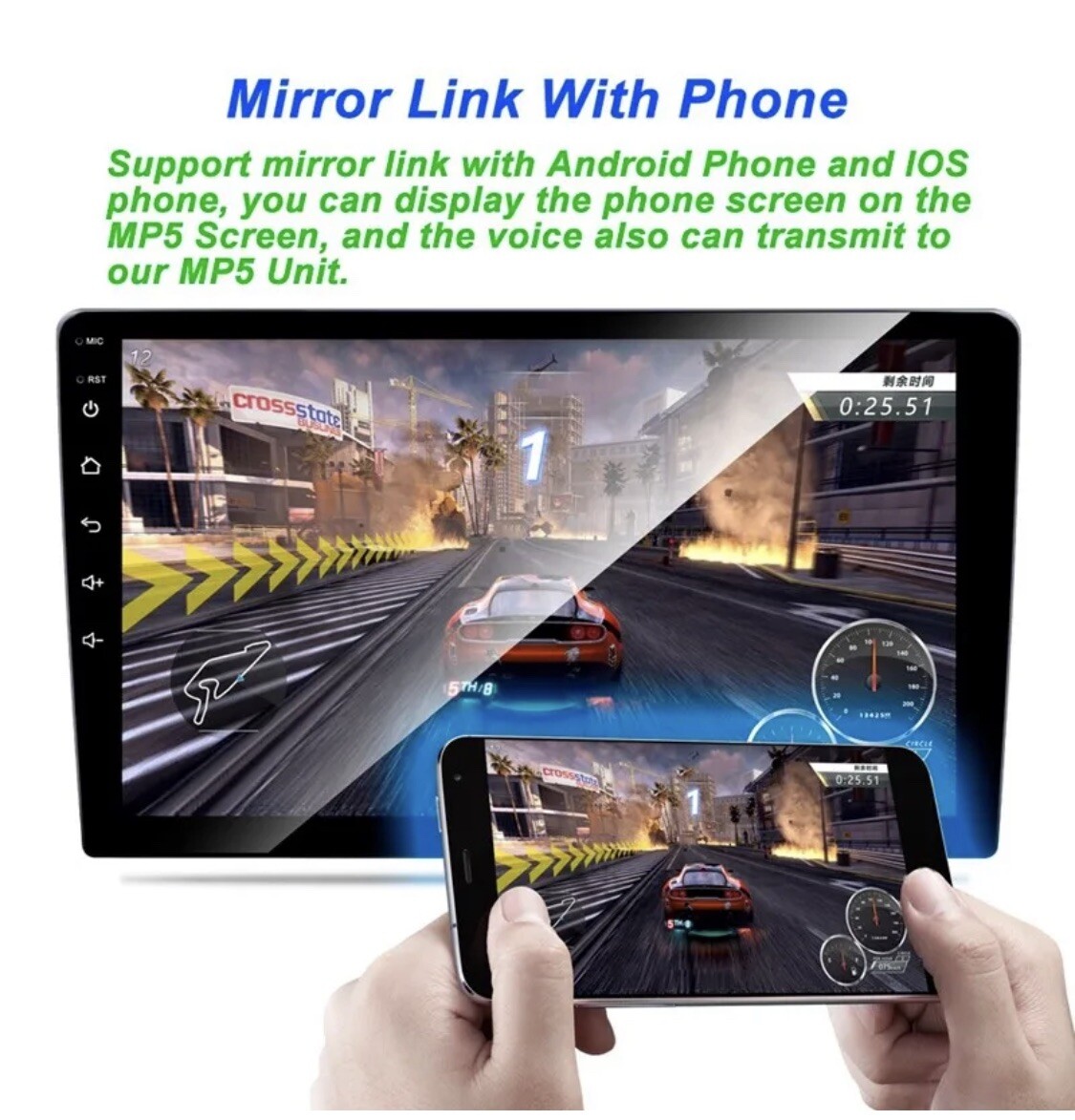 9 Inch Android 2 DIN Car Radio GPS Multimedia Player Support Carplay Univer P5V5