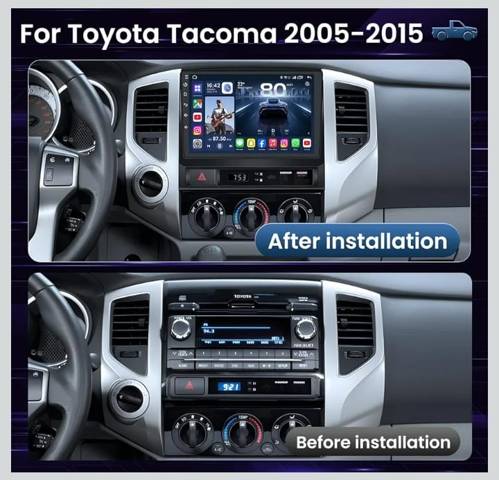 Car Radio Stereo for Toyota Tacoma 2005-2015: 4Core 64G ROM 9 Inch 1280 * 800 HD