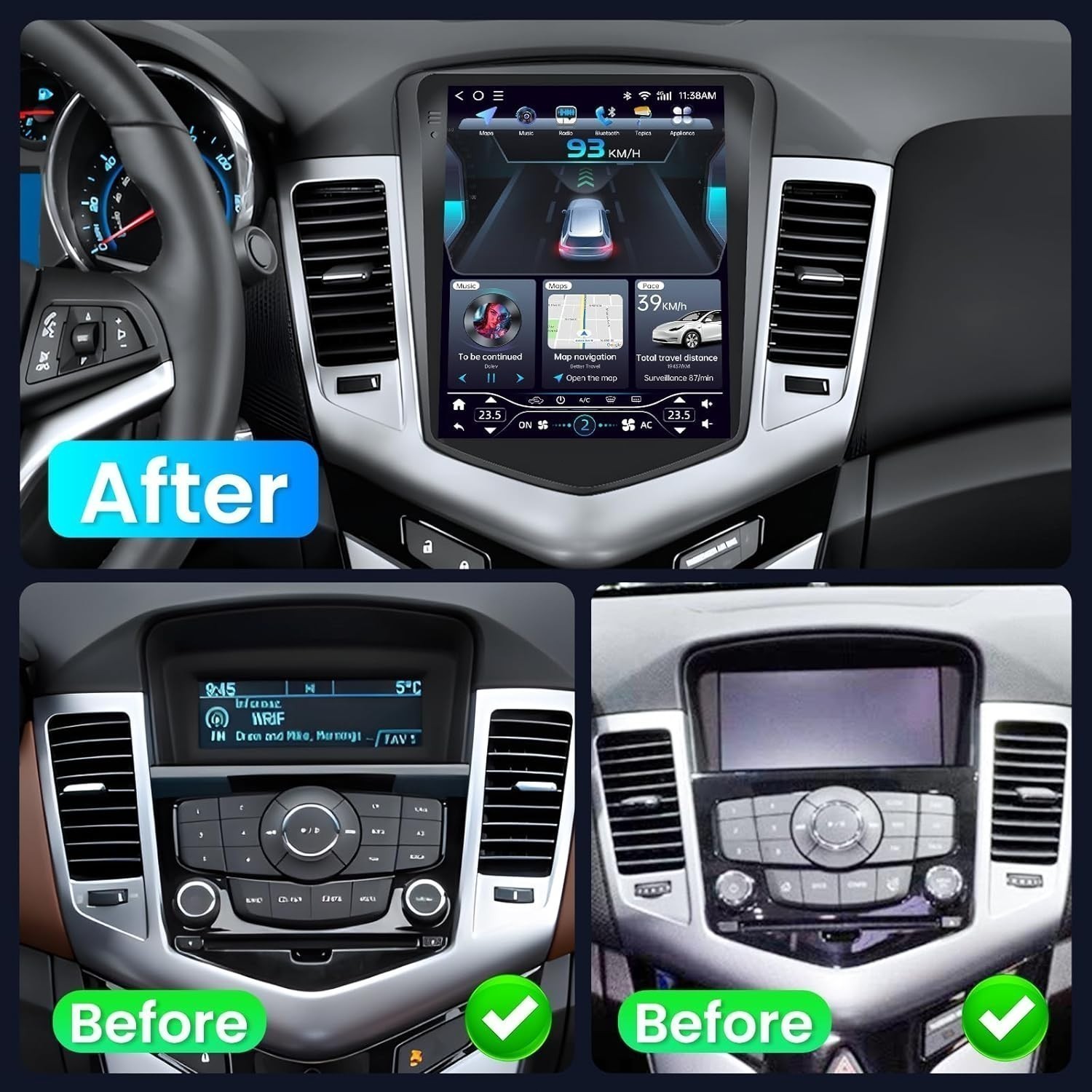 For 2009-2015 CarPlay Android 13 Car Radio Stereo DSP GPS