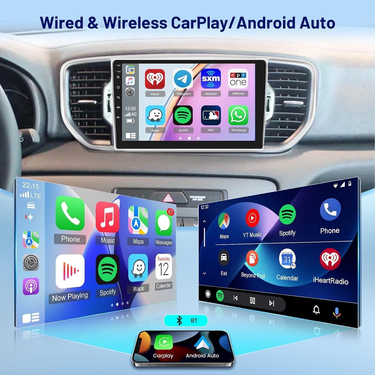 Car Radio Stereo Carplay For 2016-2019 Kia Sportage EQ Carplay
