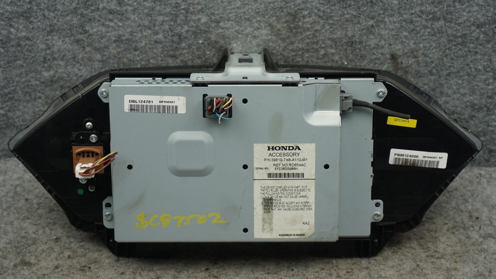 14 15 Honda Odyssey Digital Dash Information Display Screen PN 39810-TK8-A110-M1