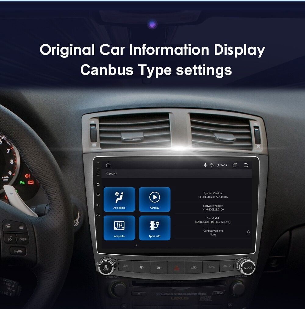 Android 12 8Core Carplay Car Radio Stereo GPS DSP For Lexus IS250 IS350 Headunit