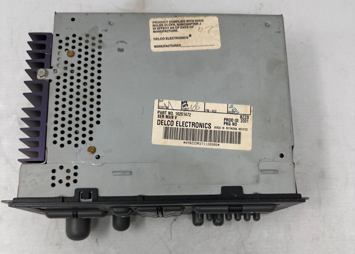 16251472 OEM GM PONTIAC CHEVROLET DELCO AM FM CD MONSOON RADIO W/ THEFT LOCK