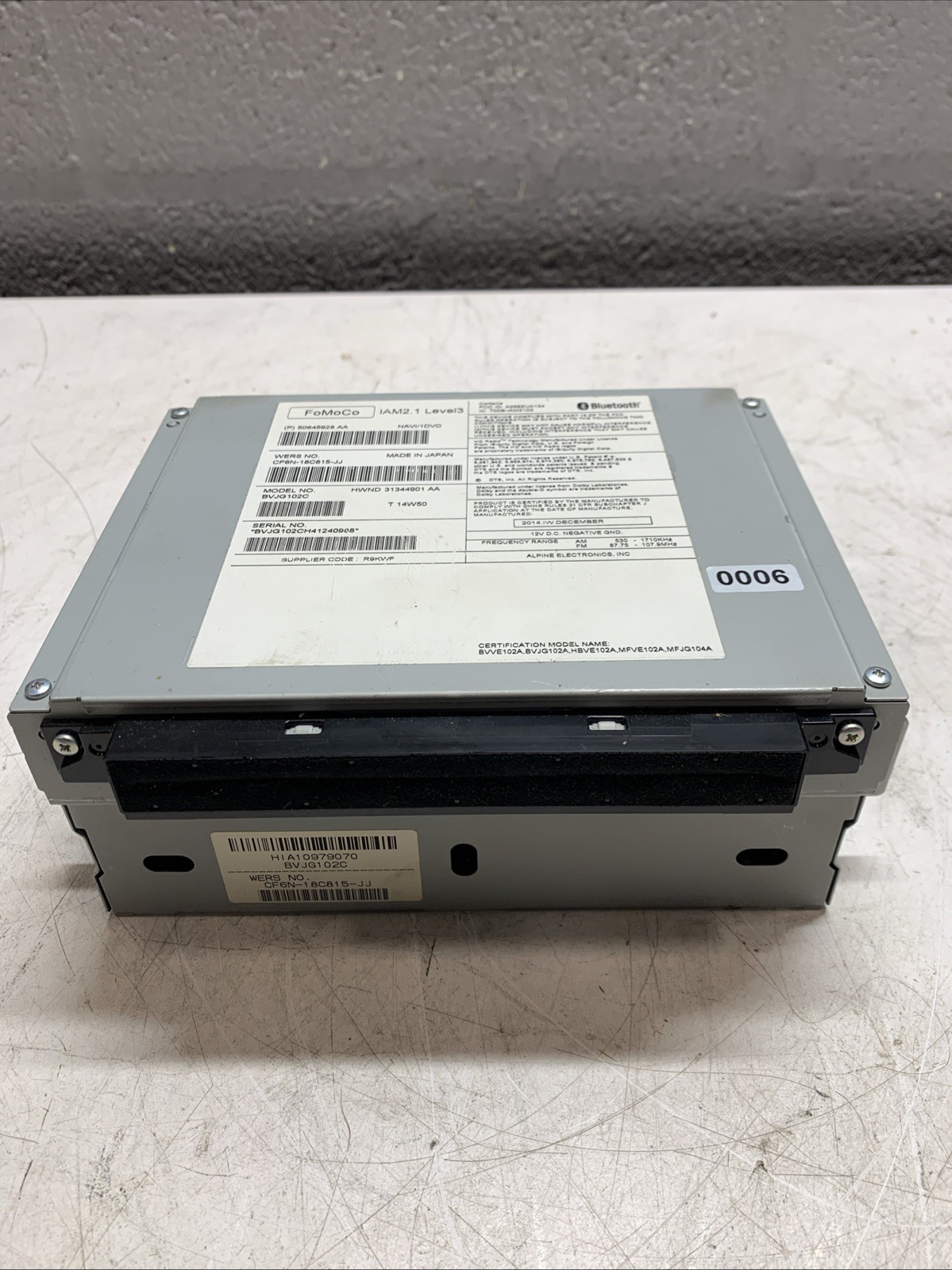 13-15 JAGUAR XF XJL X250 RADIO CD PLAYER RECEIVER 50645928AA OEM