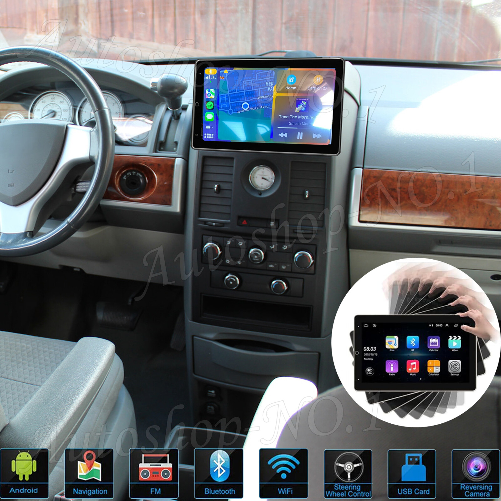 10.1″ Radio Apple CarPlay & Android Auto for Chrysler Town & Country 2008-2016