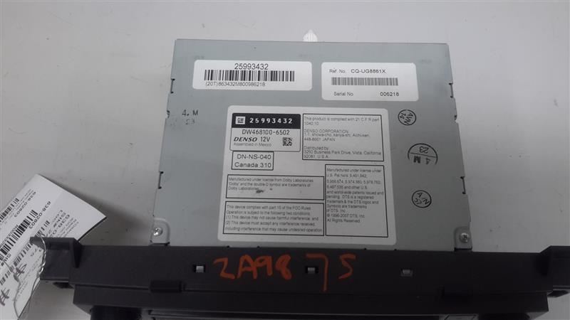 Audio Equipment Radio Opt U3R ID 25801678 Fits 08-11 DTS 333296