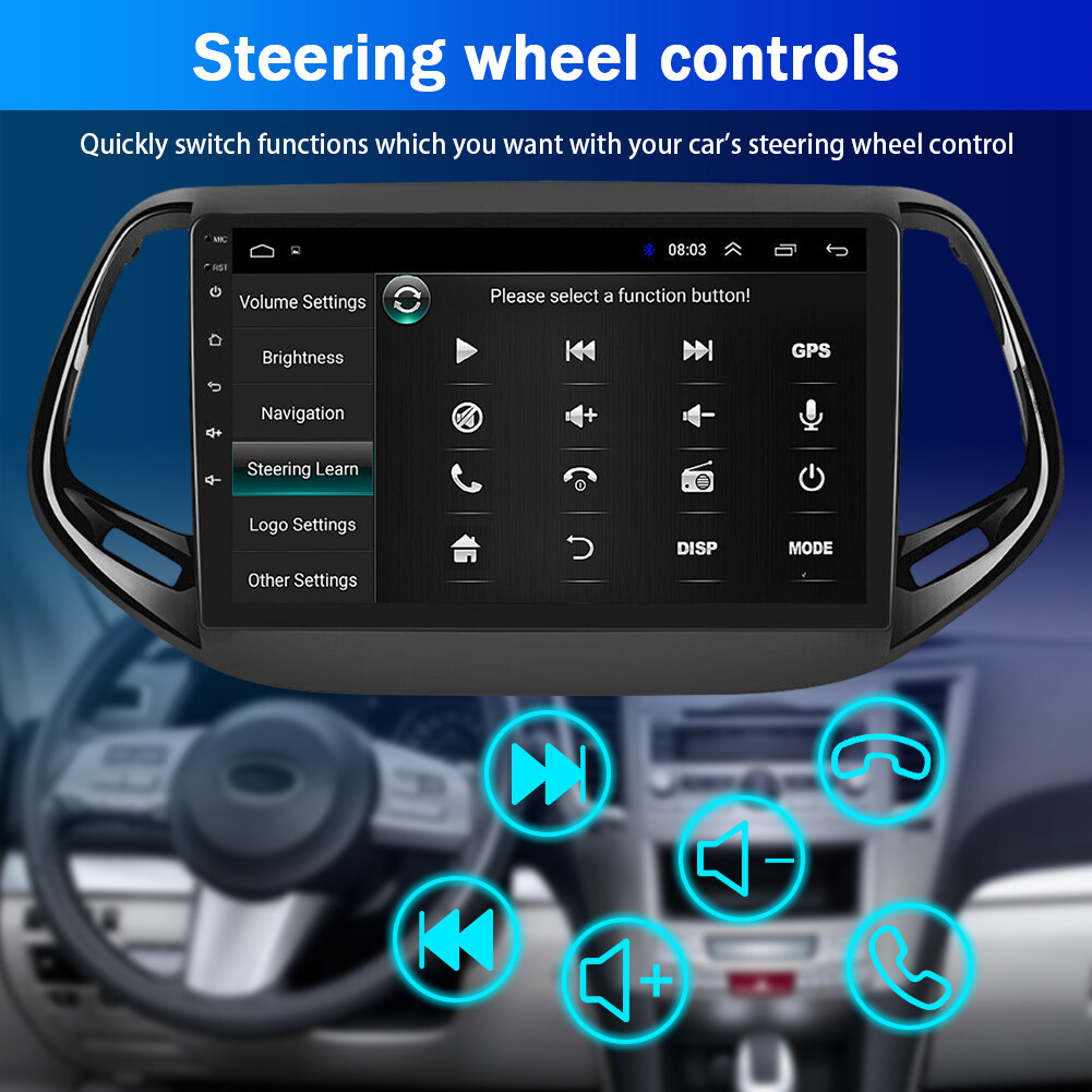 10″ For Jeep Compass 2017-2019 Android 15 Car Stereo Radio CarPlay GPS Navi 32G