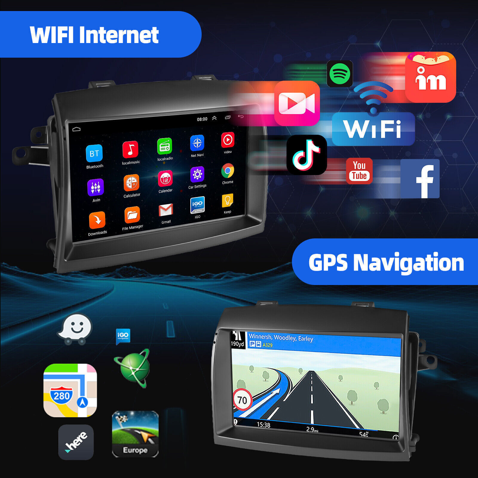 10.1” For Toyota Sienna 2004-2010 Android15 CarPlay Car Radio Stereo GPS 4+64GB