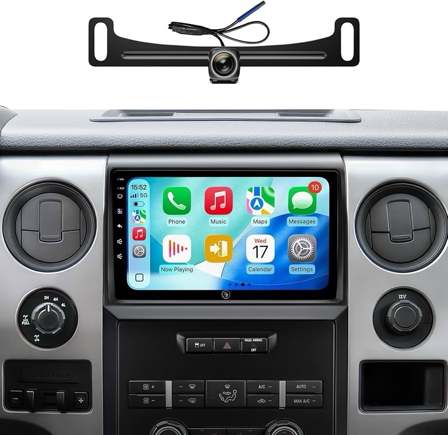 9 Inch QLED Linux Car Stereo Radio for Ford F150 2009-2012 Wireless CarPlay
