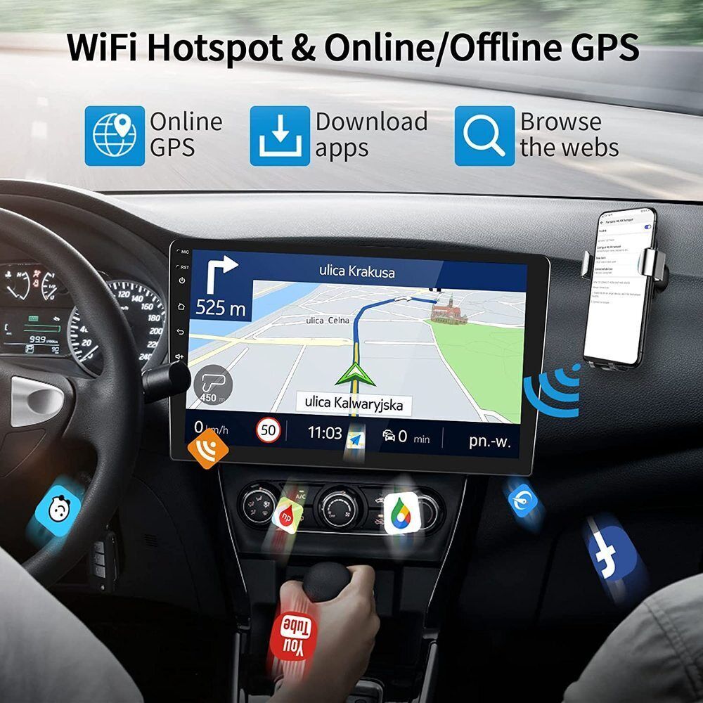 For Honda Civic 2006-2011 Apple CarPlay Android 12.0 Car Stereo Radio GPS Navi