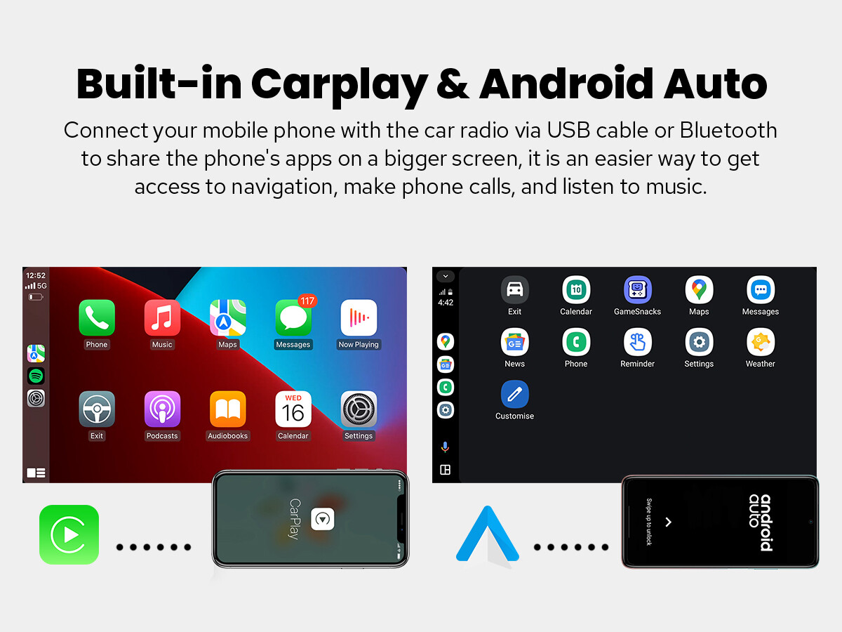 JOYING 15.1″ Universal 1 DIN Qualcomm Snapdragon 6125 Android 12 Car Radio 128GB