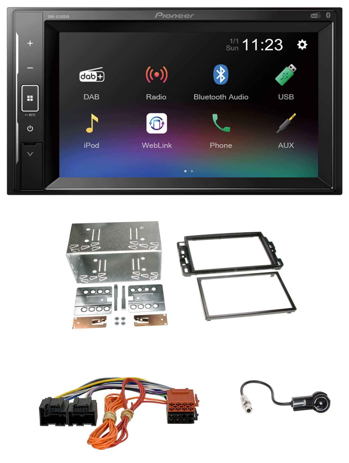 Pioneer DAB MP3 2DIN Bluetooth USB Car Stereo for Cadillac BLS (2006-2010)