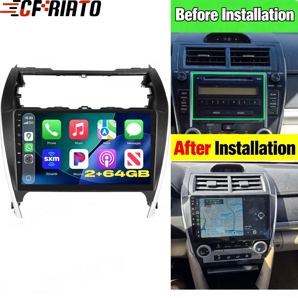 10.1″ For Toyota Camry 2012-2014 Android 15 Car Stereo GPS Radio CarPlay 2+64GB
