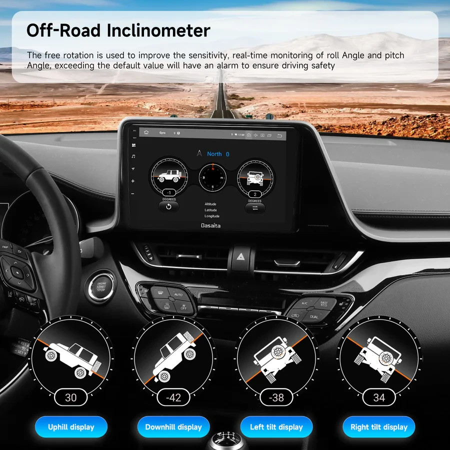Dasaita Car Radio 9″ for Toyota C-HR/CHR/C HR 2016-2020 CarPlay Stereo 8G+256G