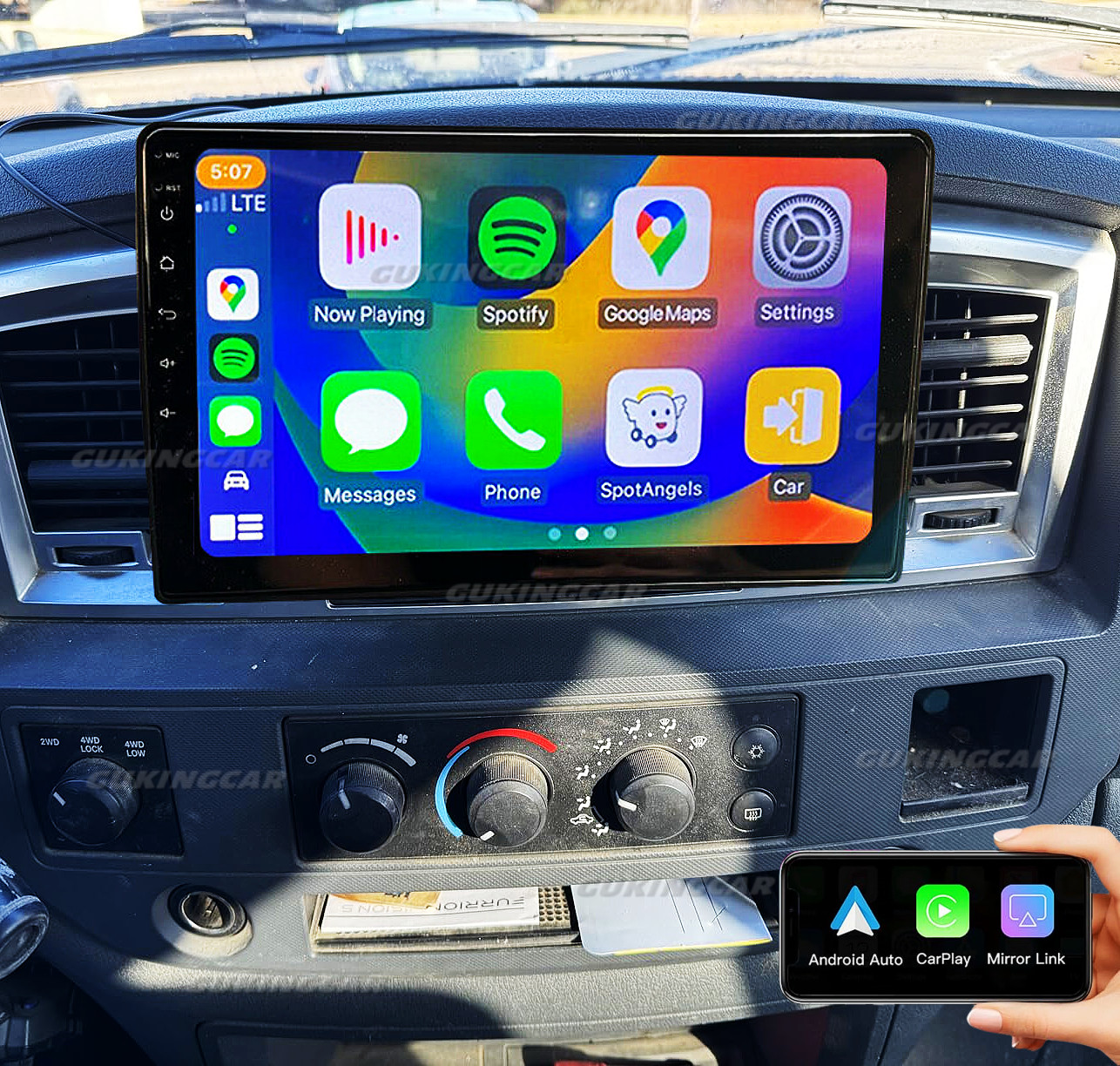 Android 13 For 2006-2008 Dodge Ram 1500 2500 3500 CarPlay Car Stereo Radio GPS