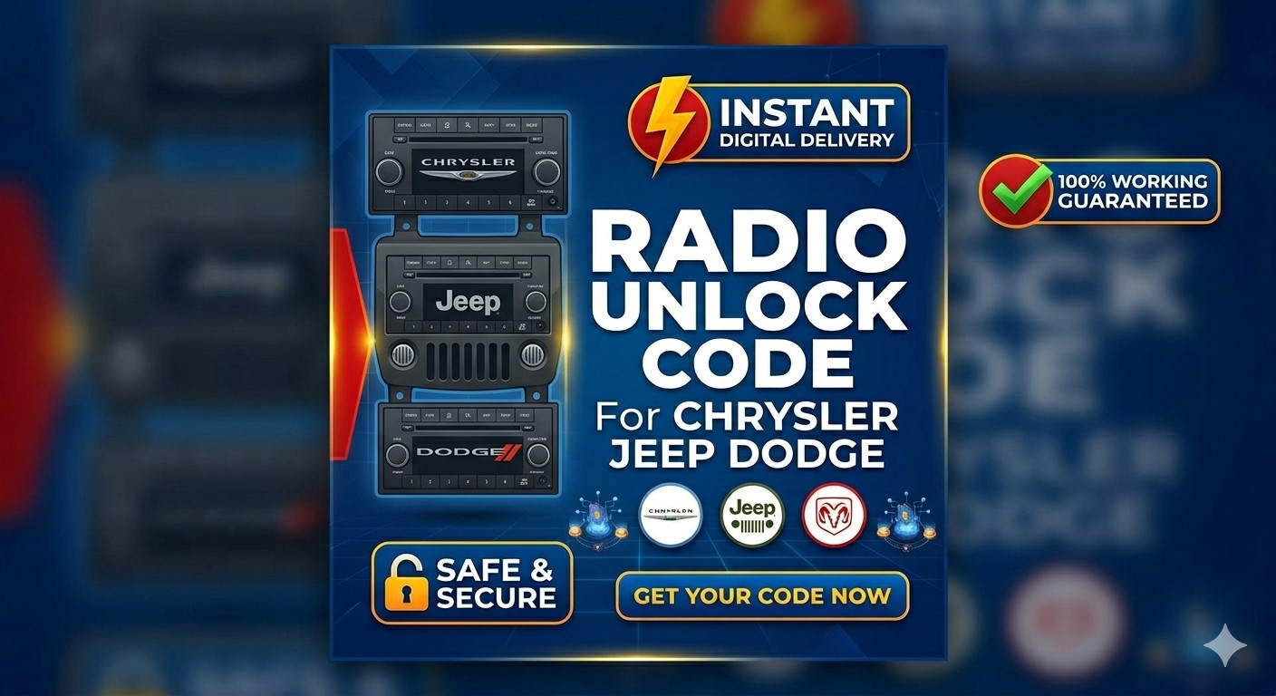 CHRYSLER | JEEP | DODGE | RAM Radio Pin Code Unlock Digital Service