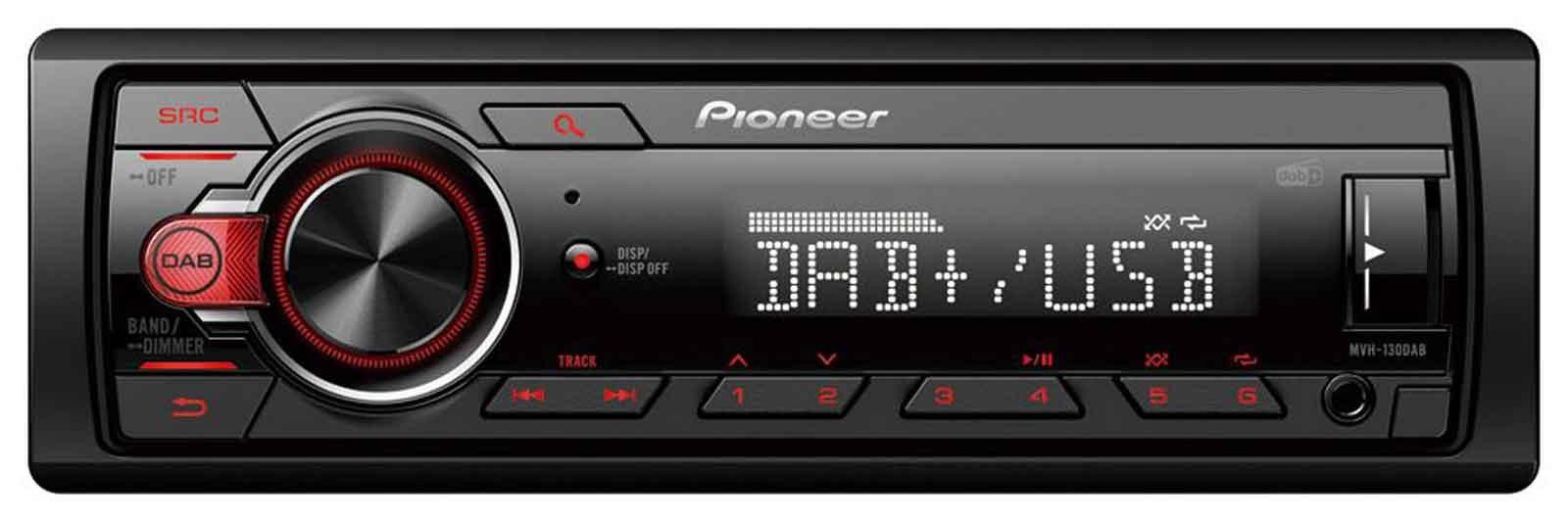 Pioneer MP3 DAB 1DIN AUX USB Car Stereo for Honda Accord 1988-1998 Black