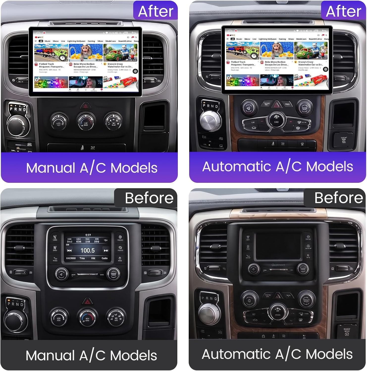 11.5-inch 8Core 4+64GB Car Radio Stereo for Dodge Ram 1500 2500 3500 2013 4810