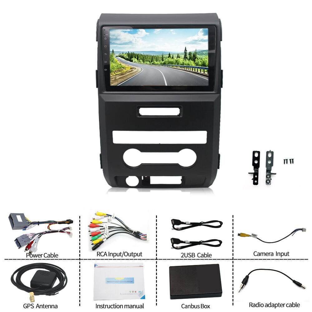 FOR FORD F150 2009-2014 F-150 APPLE CARPLAY ANDROID 12 CAR STEREO RADIO GPS NAVI
