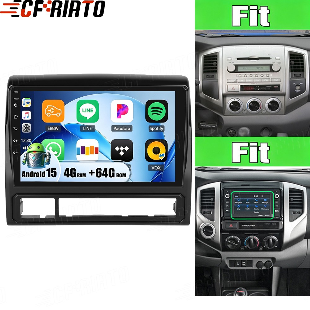 JBL For Toyota Tacoma 2005-2013 4+64G Carplay Android15 Car Stereo Radio GPS RDS
