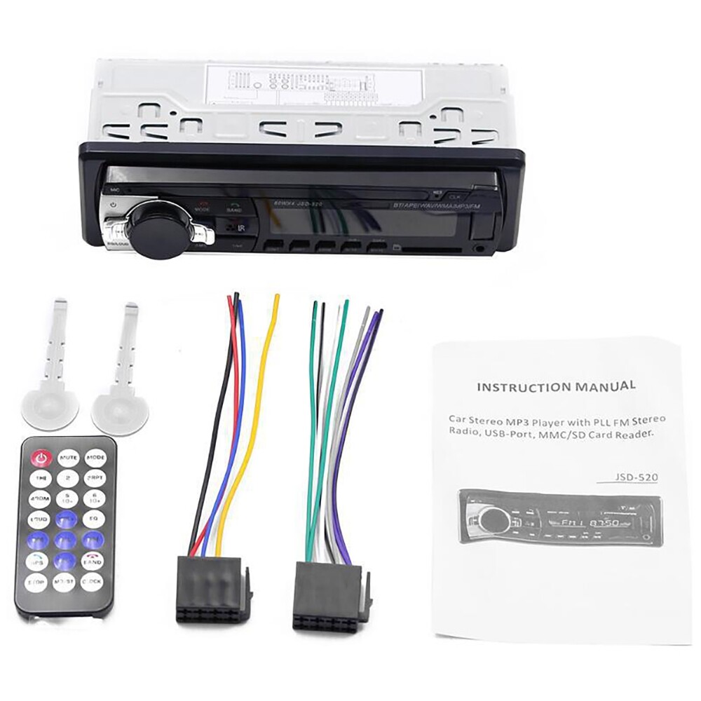 60W MP3/MP4/MP5/WMA/WAV/FLAC 12V Radio FM Remote Car Player Stereo Receiver Kit