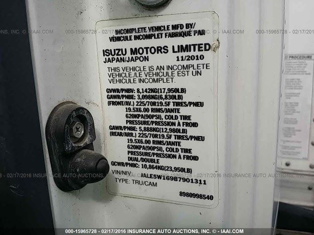 USED AM/FM CD from 2011 ISUZU NPR/NQR NOT TESTED AS IS 8981707080 28855