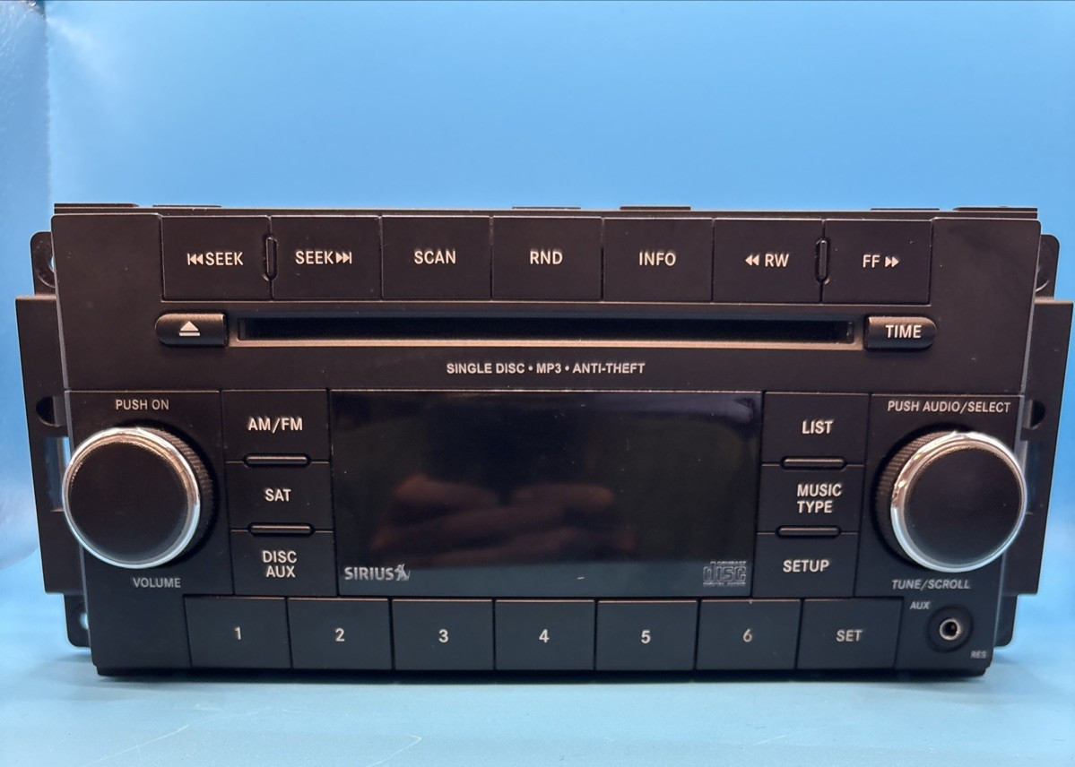 OEM Chrysler Jeep Dodge Ram Radio P05091164AA RES AM FM CD MP3 Sirius AUX