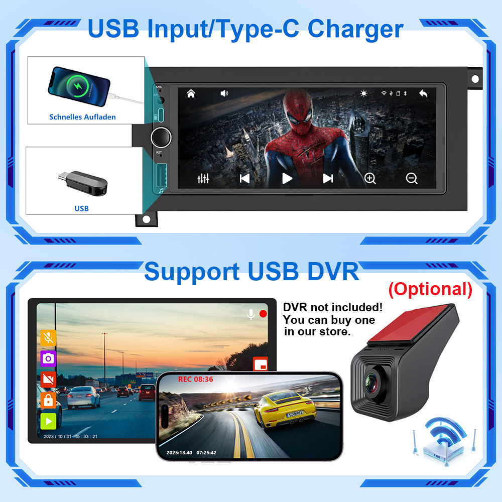 6.9″ For 1997-2002 Dodge Ram Radio Stereo Android Auto Apple CarPlay GPS Navi 4G