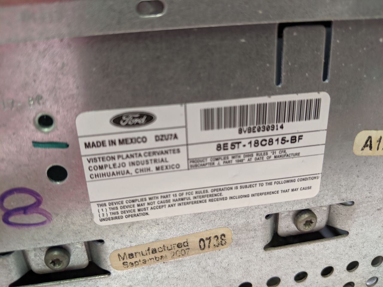 Stereo Radio Receiver AM FM CD 6 Disc MP3 Fits 2008 FORD FUSION pc75-205138