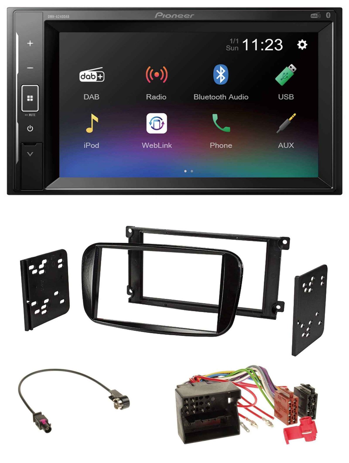 Pioneer DAB MP3 2DIN Bluetooth USB Car Stereo for Ford C-Max Focus Galaxy 2007 onwards