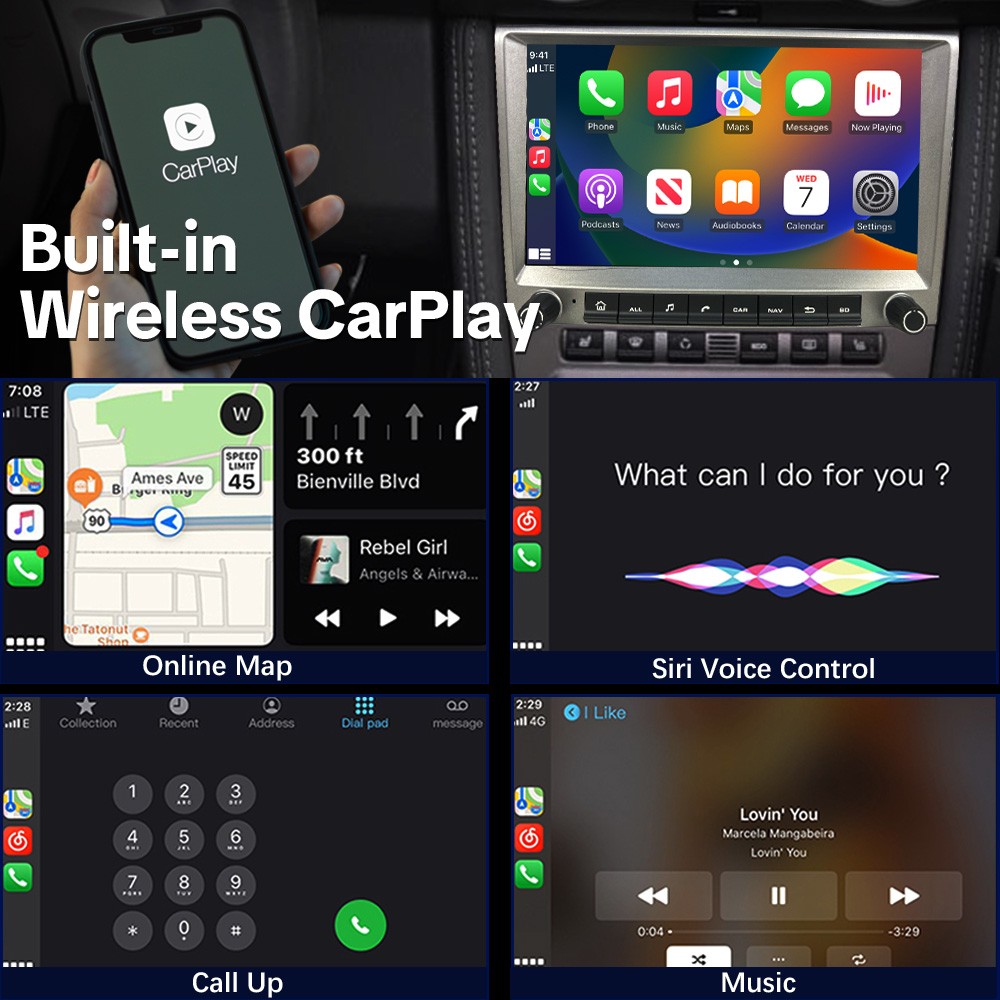For Porsche 911 997 Cayman Boxster 987 CarPlay Android Car Stereo Radio Navi