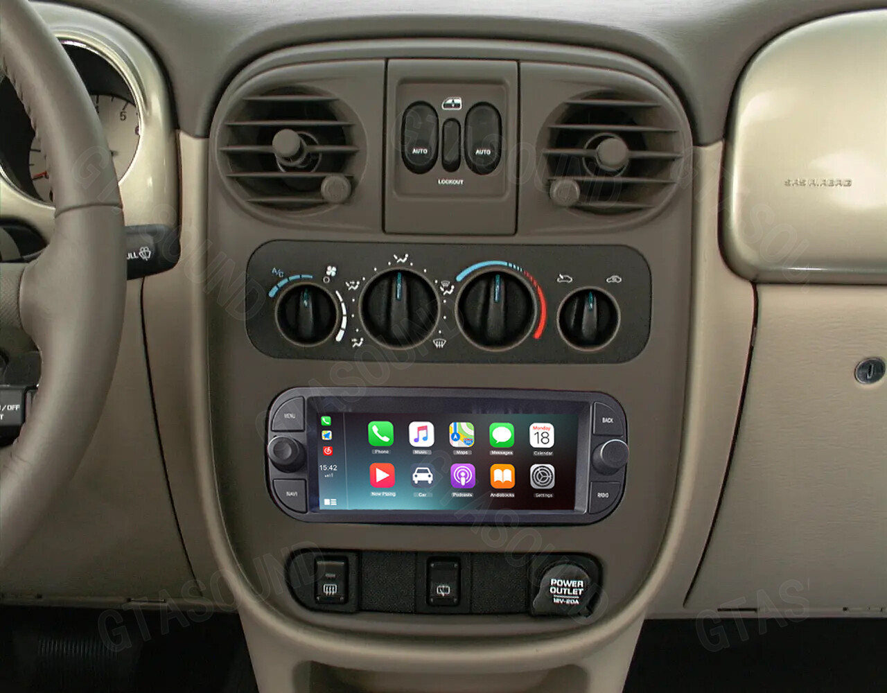 6.86″ Android 13 CarPlay For Chrysler PT Cruiser 2001-2005 Car Stereo Radio GPS