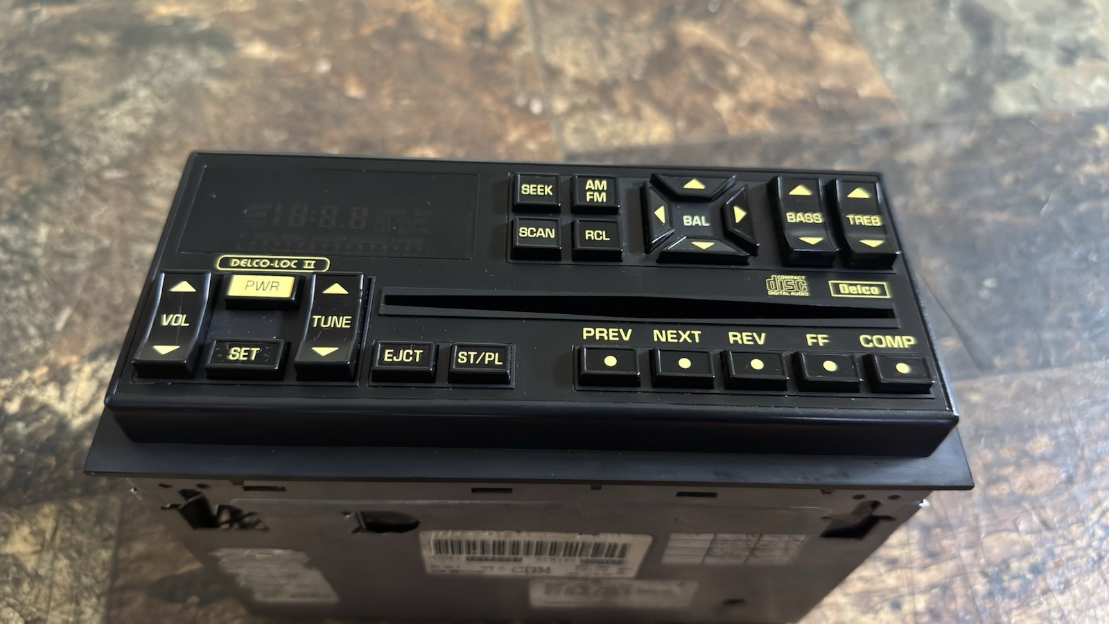 Near Mint 1990-92 Camaro Z28 Yellow Print Lettering Delco Cd Radio Refurbished