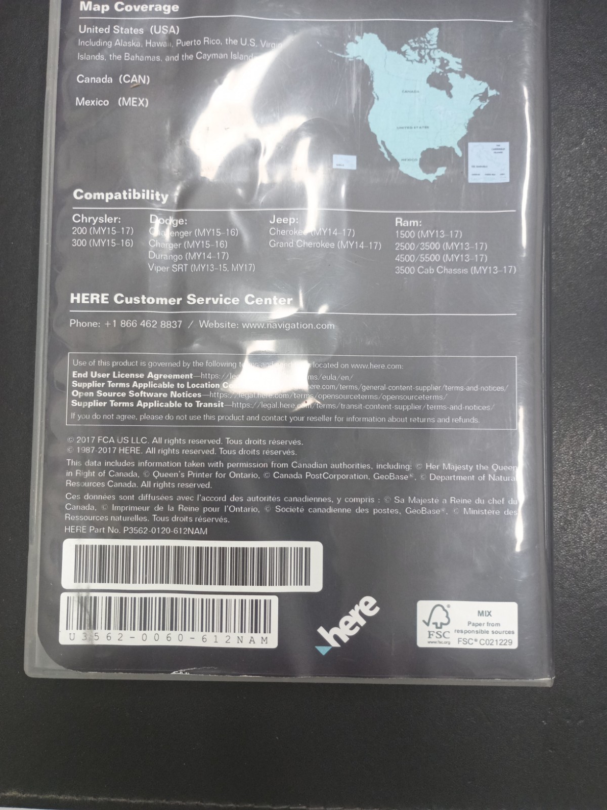 Uconnect 8.4AN RA4 Map Update 2013-2018 Chrysler Dodge Jeep Ram