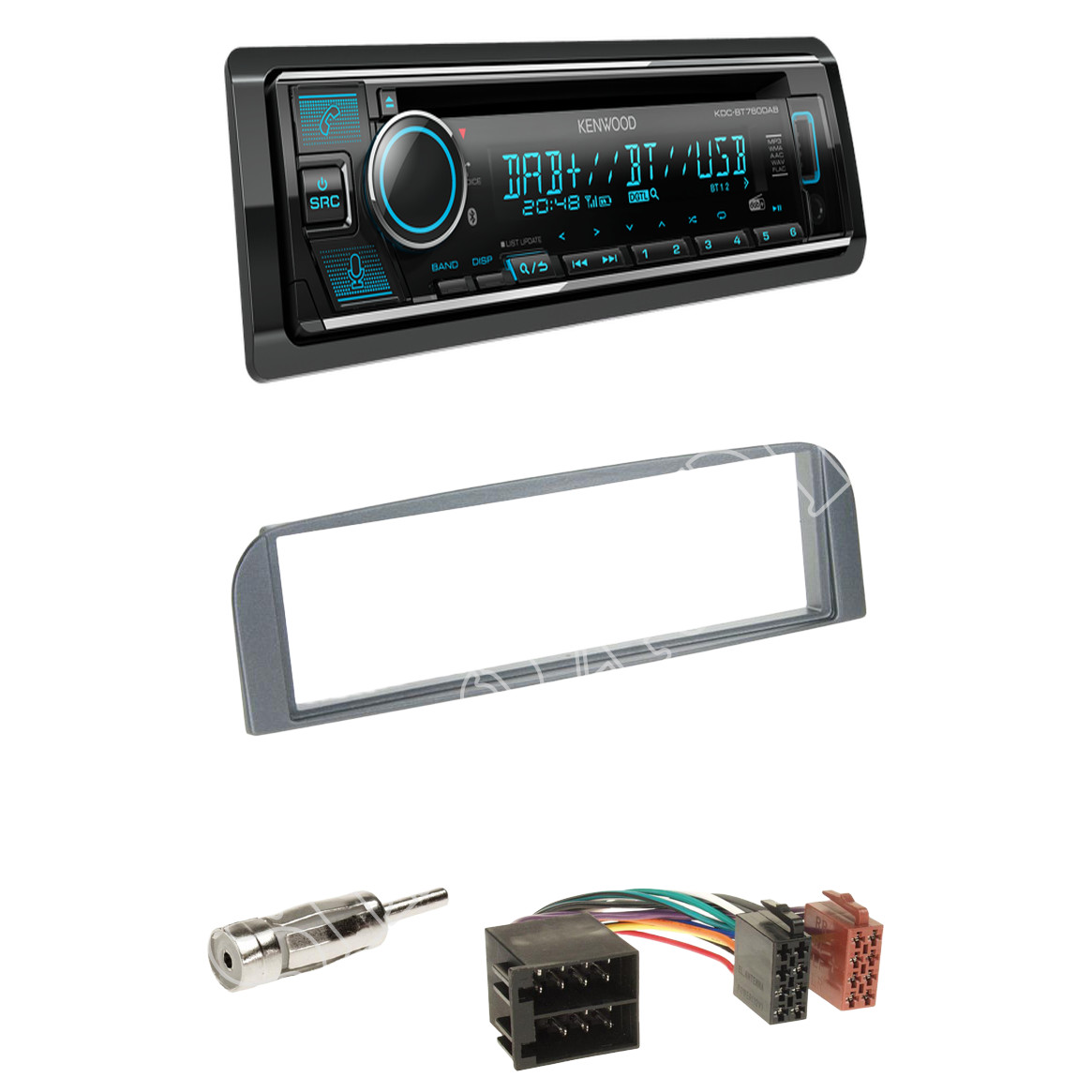 Kenwood KDC-BT760DAB Radio DAB + Bluetooth with installation kit for Alfa 147 (type 937)