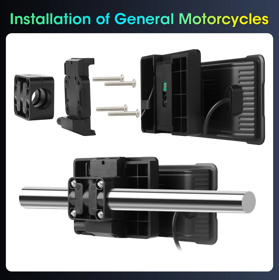 Janstie New Motorcycle CarPlayGPS Portable Digital Moto Dashboard Display Screen