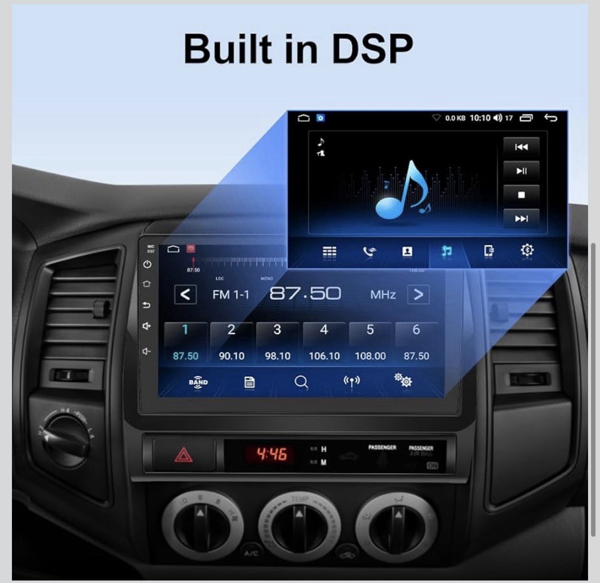 For Toyota Tacoma 2005-2015 Android 15 Car Stereo Radio Apple CarPlay GPS WiFi