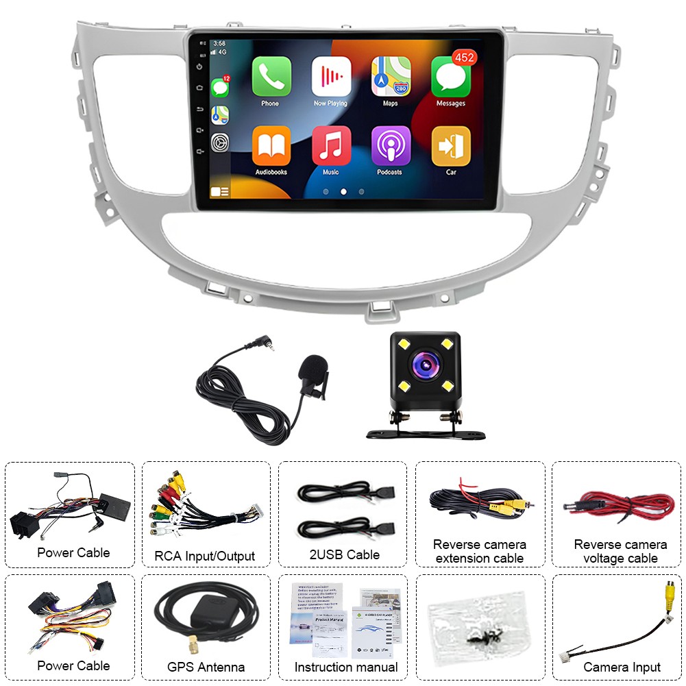 Android 13 Carplay Android Auto Head Unit 9inch For Hyundai Genesis Rohens 09-14