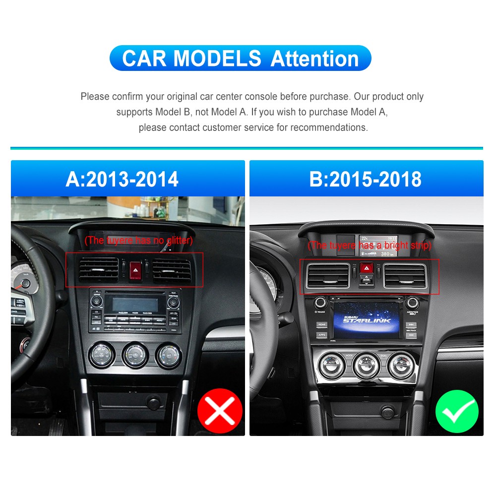4+64GB 9” For Subaru Forester XV WRX 2015-18 Carplay Car Stereo Wifi Radio GPS