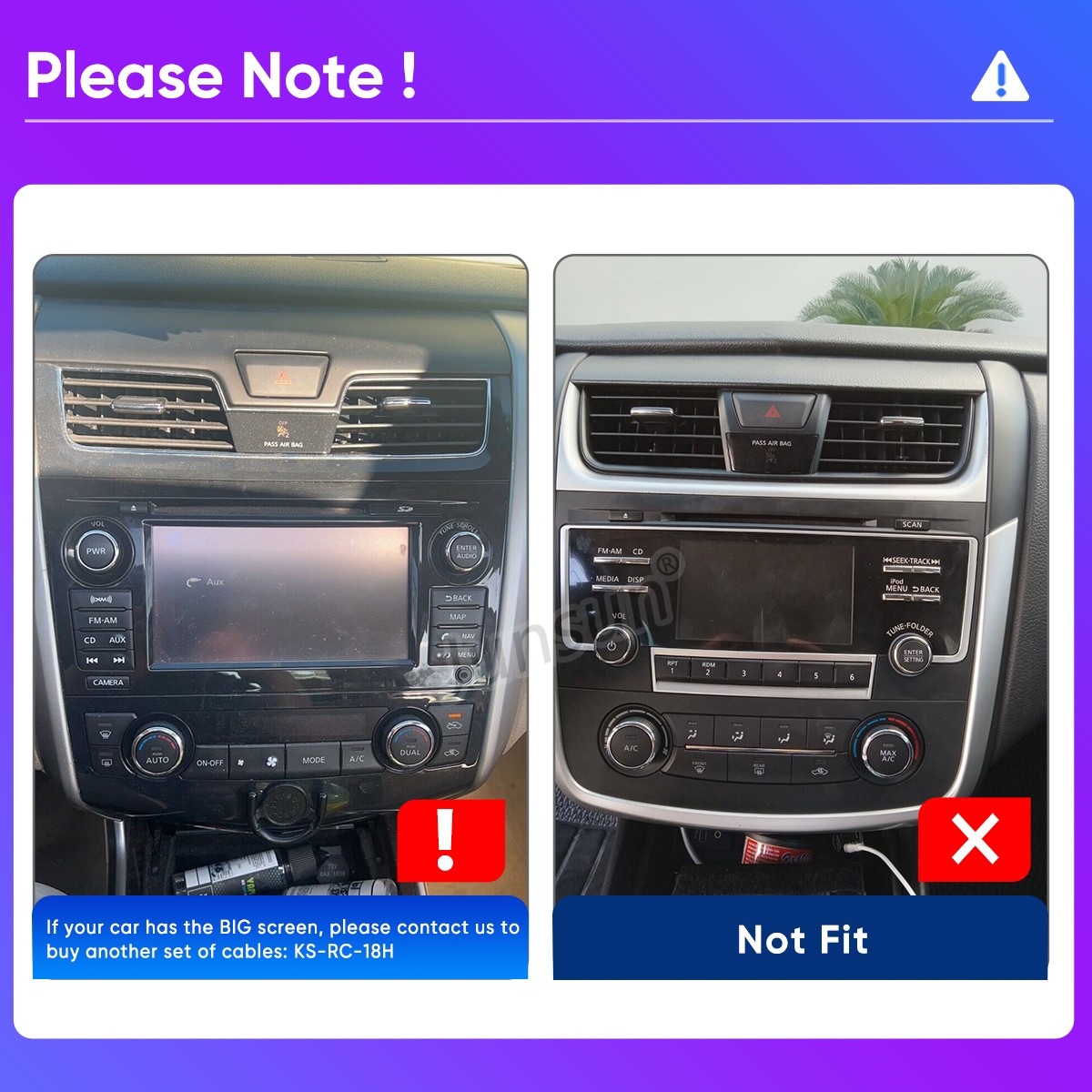 For Nissan Altima 2013-18 Android 14 2+64GB Carplay Car Stereo Radio BT GPS Navi